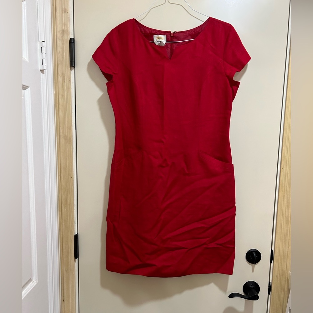 Vintage Cute Talbots Burgundy Mini Dress in Size 14.